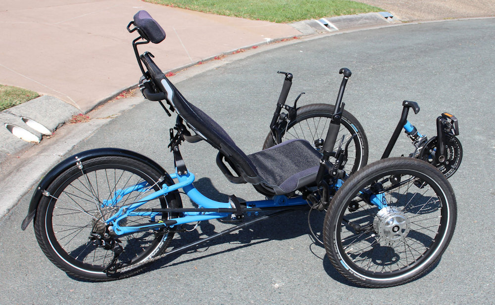 ICE Adventure recumbent trike back right view