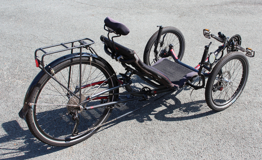 ICE Sprint X Tour recumbent trike back right view