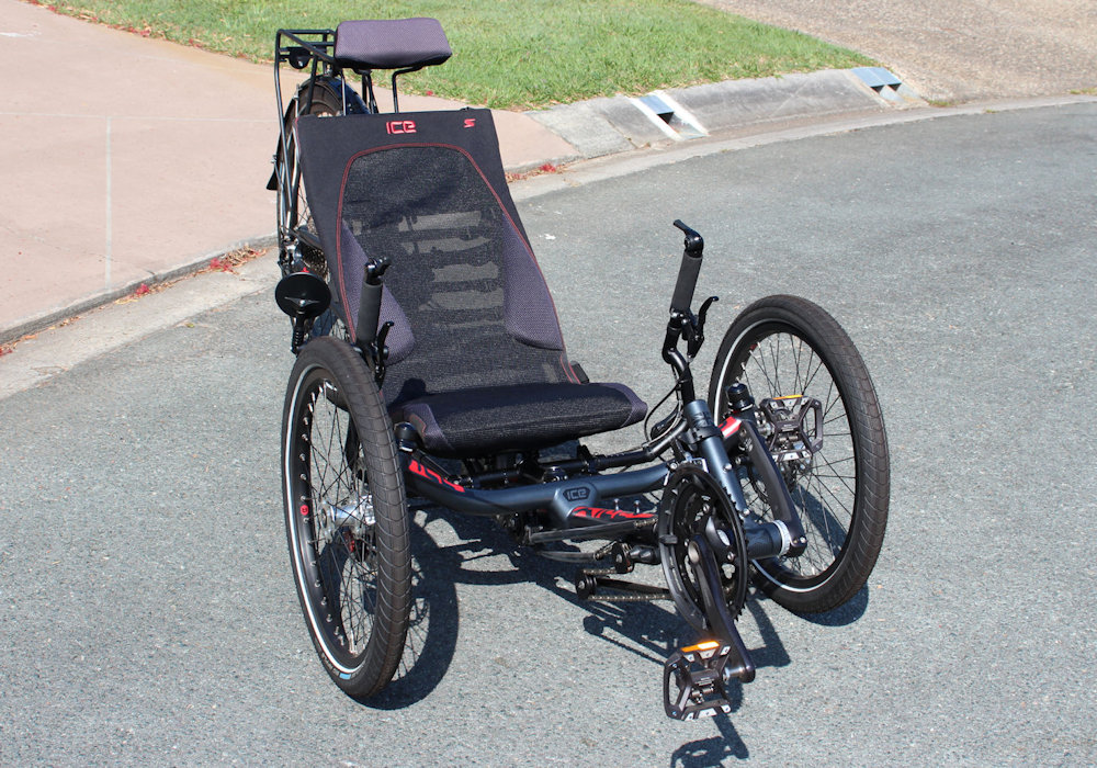 ICE Sprint X Tour recumbent trike front right view