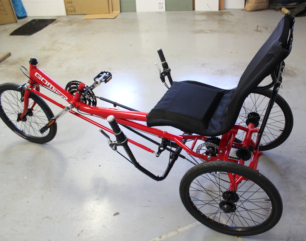 Rehatri Delta trike back left view