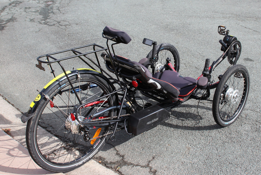 ICE Sprint X recumbent trike back right view