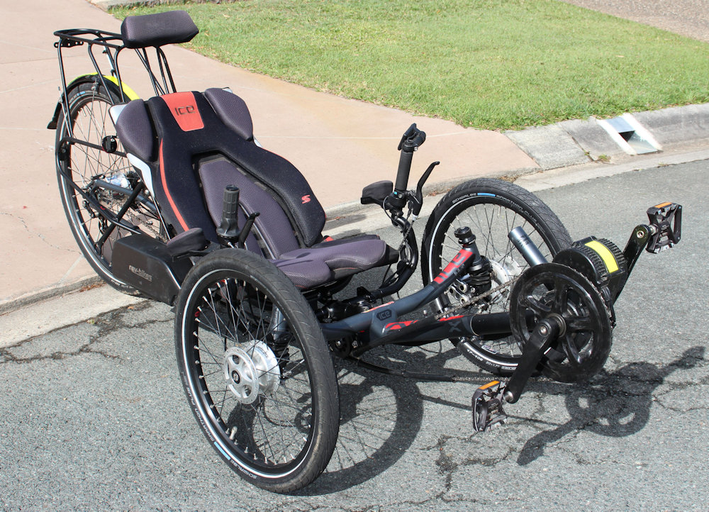 ICE Sprint X recumbent trike front right view