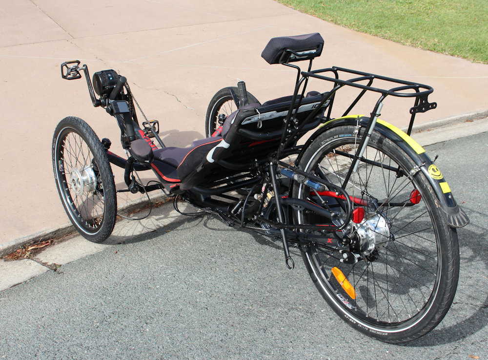 ICE Sprint X recumbent trike back right view