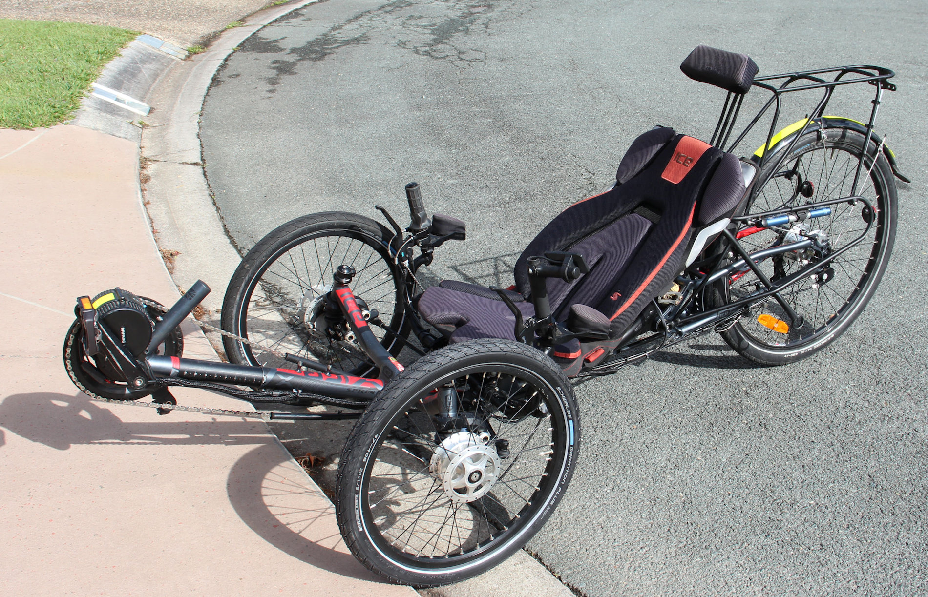 ICE Sprint X recumbent trike back left viewr