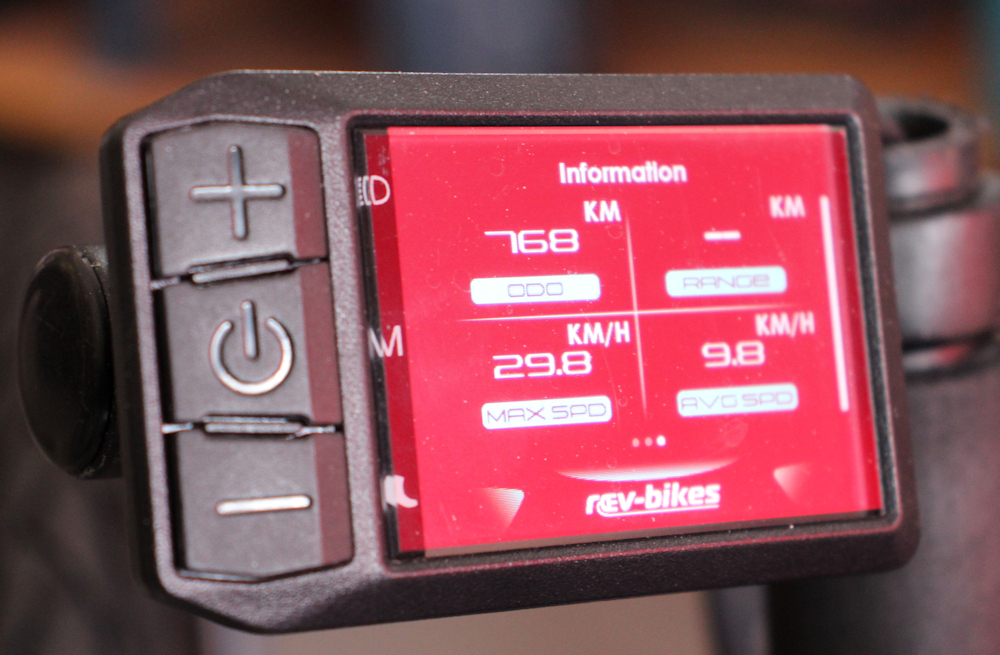 ICE Sprint X recumbent trike electric assist display